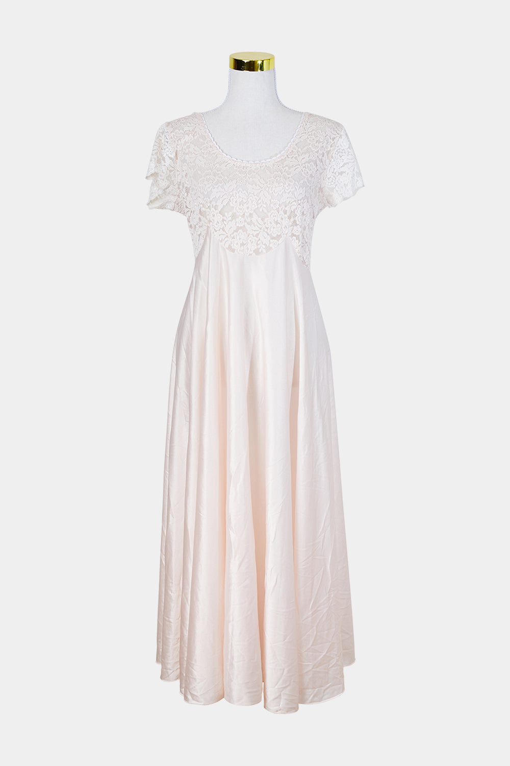 Assorted Brands Pale Pink Lace Detail Gown