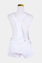 Blue Spice White Denim Overalls