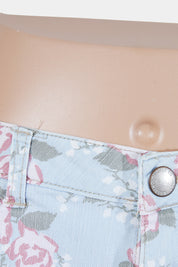 Mossimo Supply Co Light Blue Floral Denim Shorts