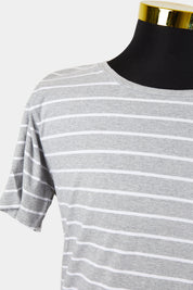 Sampson & Taylor Grey and White Stripe S