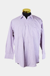 Van Heusen Dark Purple White Plaid Button Down Shirt