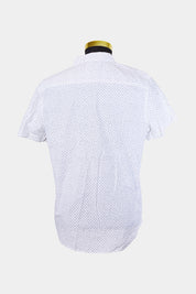 BLAQ Whitie and Navy Pattern Button Down Shirt
