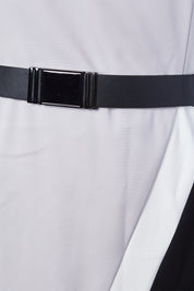PORTMANS White, Dusty Mauve and Black Belted Dress