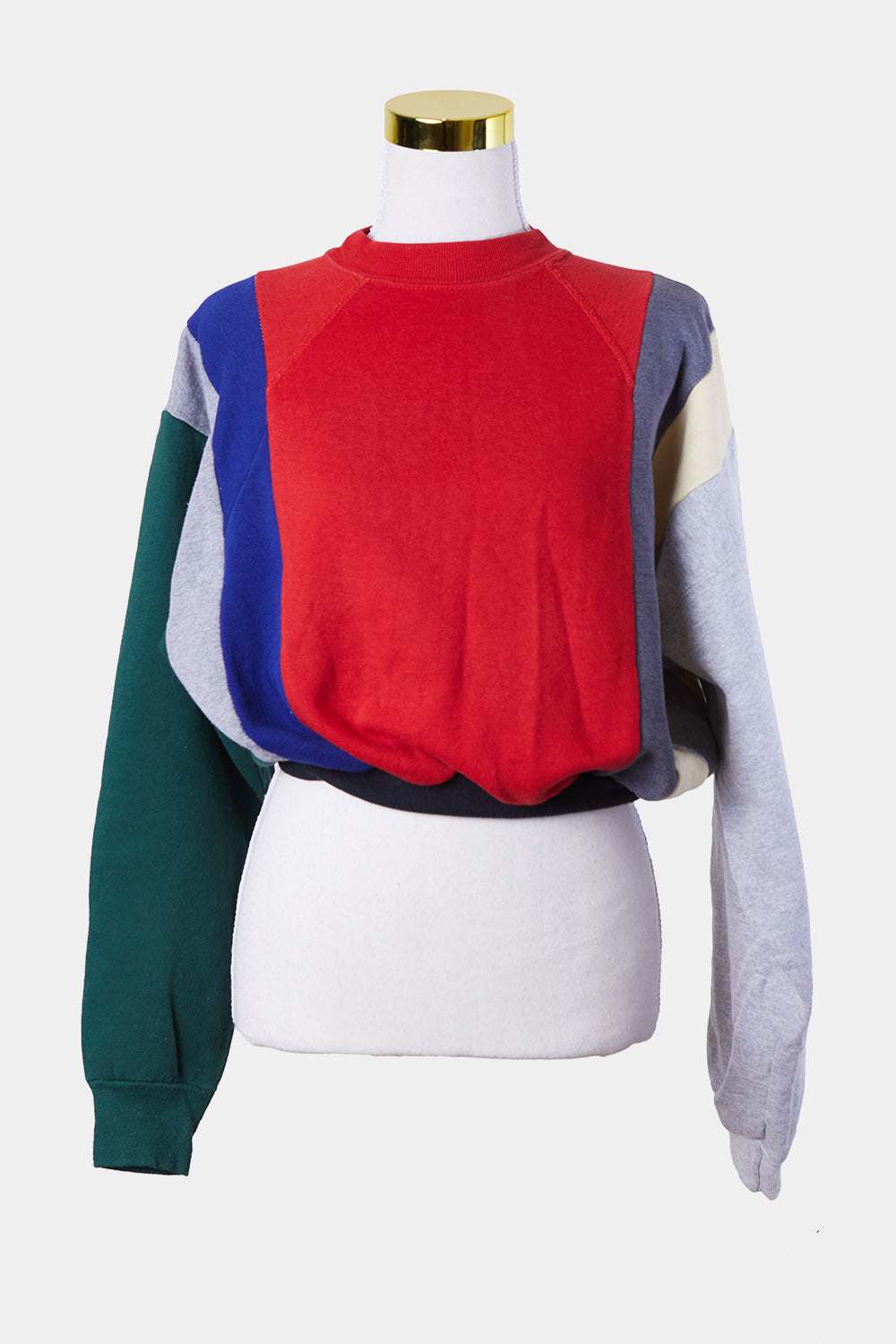 Golf Coast Grey and Multicolour Cropped Sweater