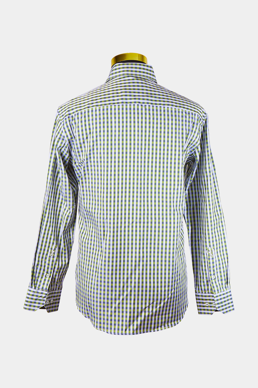 BUGATCHI Green Check Button Down Shirt