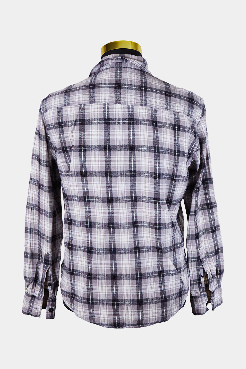 Urban Supply Gray Plaid Flannel Button Down Shiirt