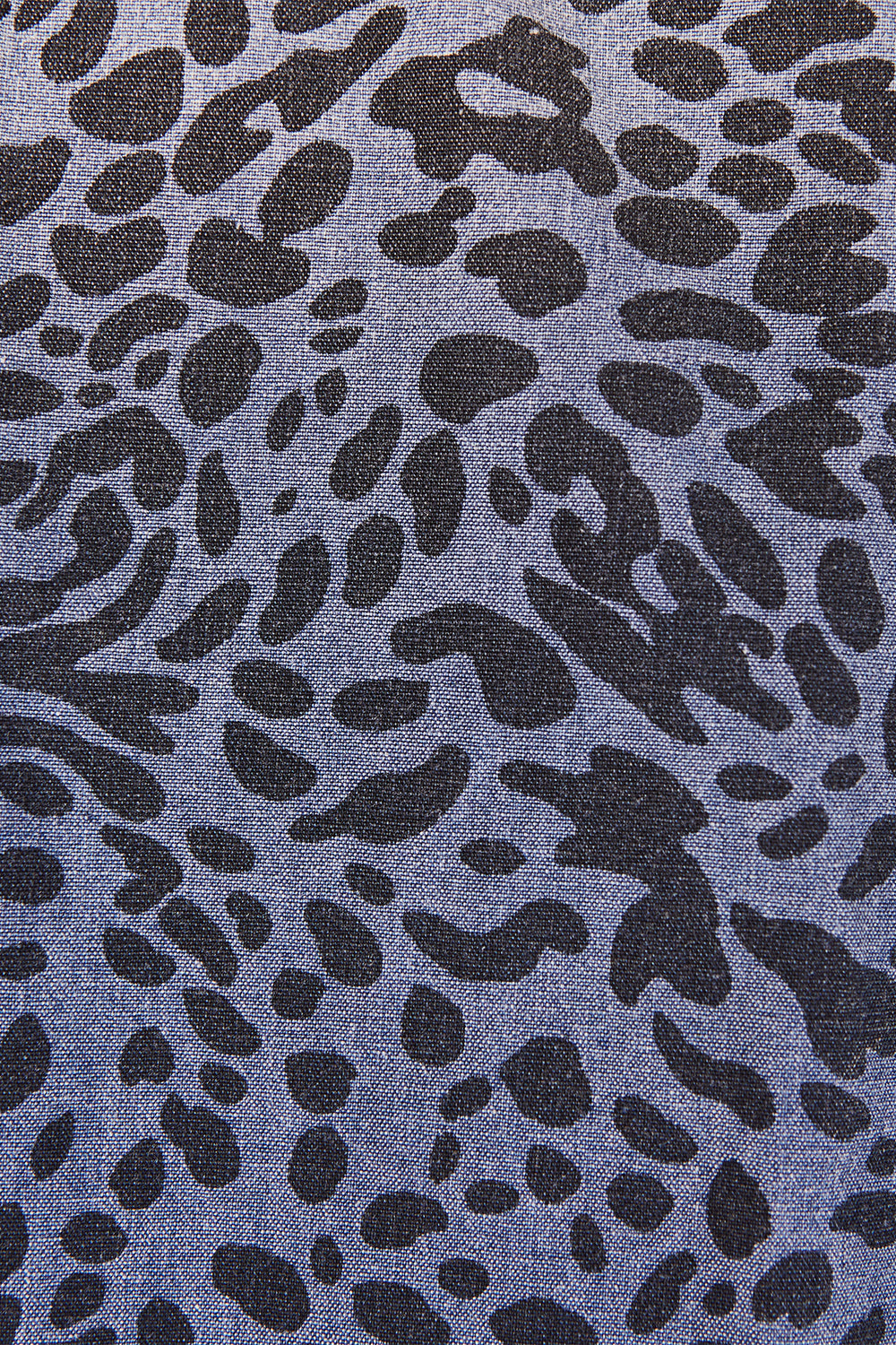 River Island Blue Cheetah Print Button Down Shirt