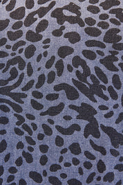 River Island Blue Cheetah Print Button Down Shirt