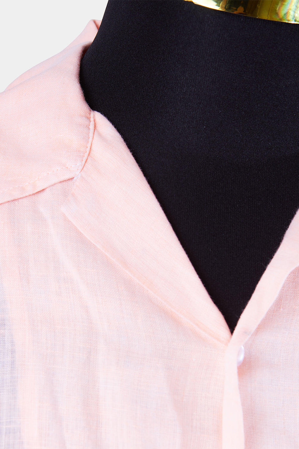 EUROPANN Orange Short Sleeve Button Down Shirrt