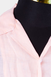 EUROPANN Orange Short Sleeve Button Down Shirrt