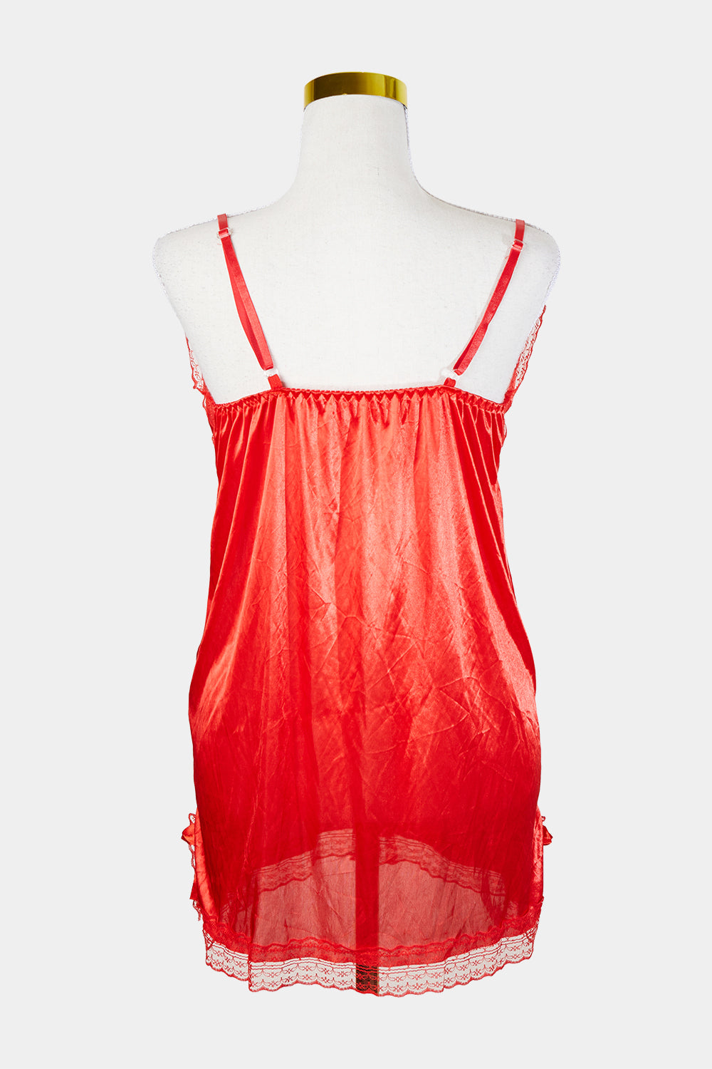 Assorted Brands Red Lace Detail Slip Dress
