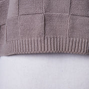 GLASSONS Brown Crop Knit Sweater
