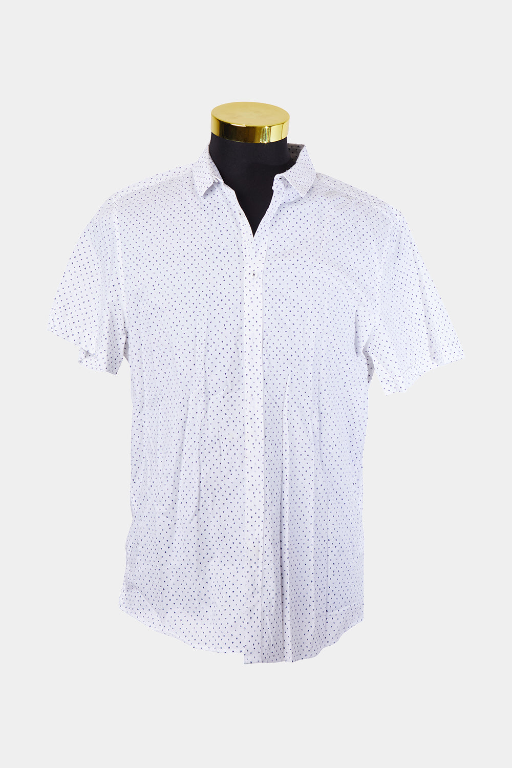 BLAQ Whitie and Navy Pattern Button Down Shirt