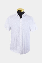 BLAQ Whitie and Navy Pattern Button Down Shirt