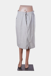 MOOKS Beige Parachute Fabric Midi Skirt