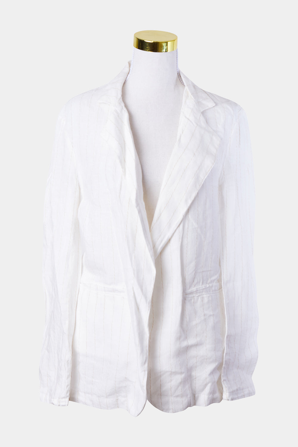 Zk Australia Off White Pin Stripe Summer Blazer