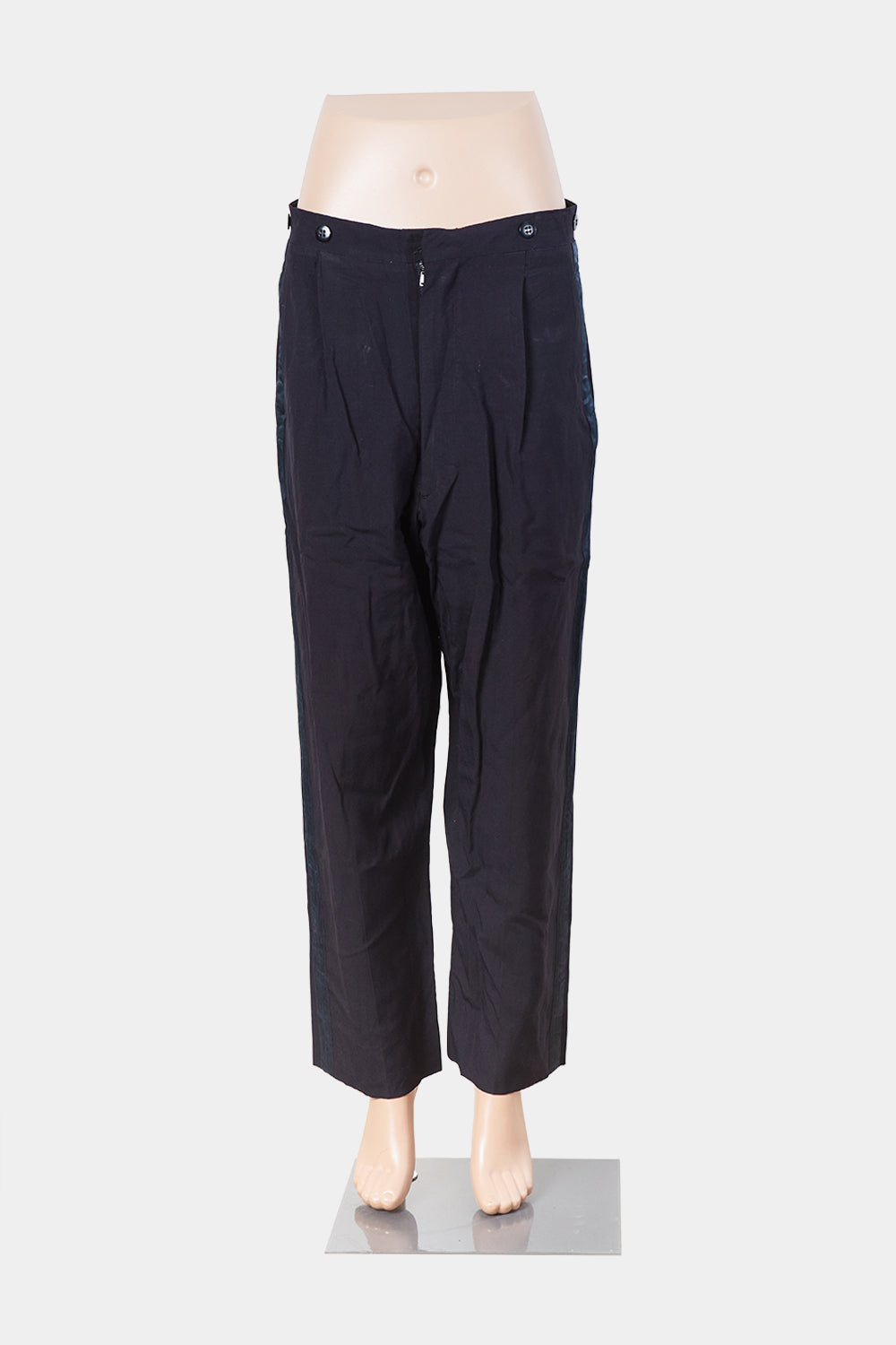 Assorted Brands Black Relaxed Button Detail Pants