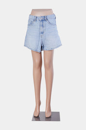 THRILLS Blue High Waisted Denim Shorts