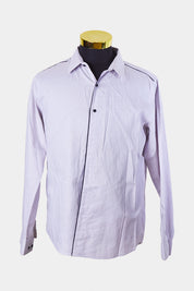 YD Beige Black Trim Detail Button Down Shirt