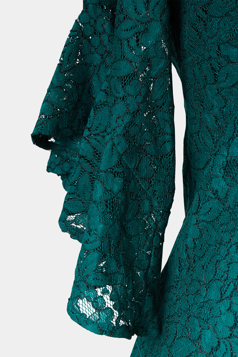 PREVIEW Green Lace Frill Sleeve Dress