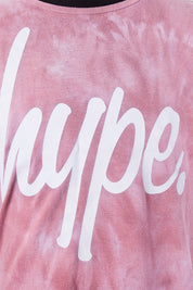 HYPE Red Logo print Tie Dye T Shirt