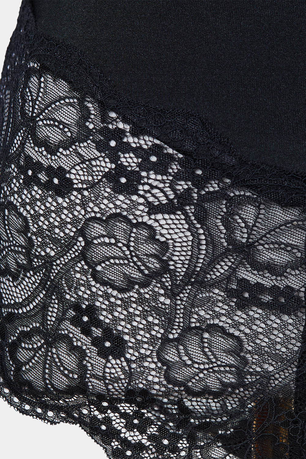 Assorted Brands Black Lace Detail Bodysuit