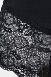 Assorted Brands Black Lace Detail Bodysuit