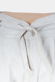 Assorted Brands White HIgh Rise Leather Tapered Pants