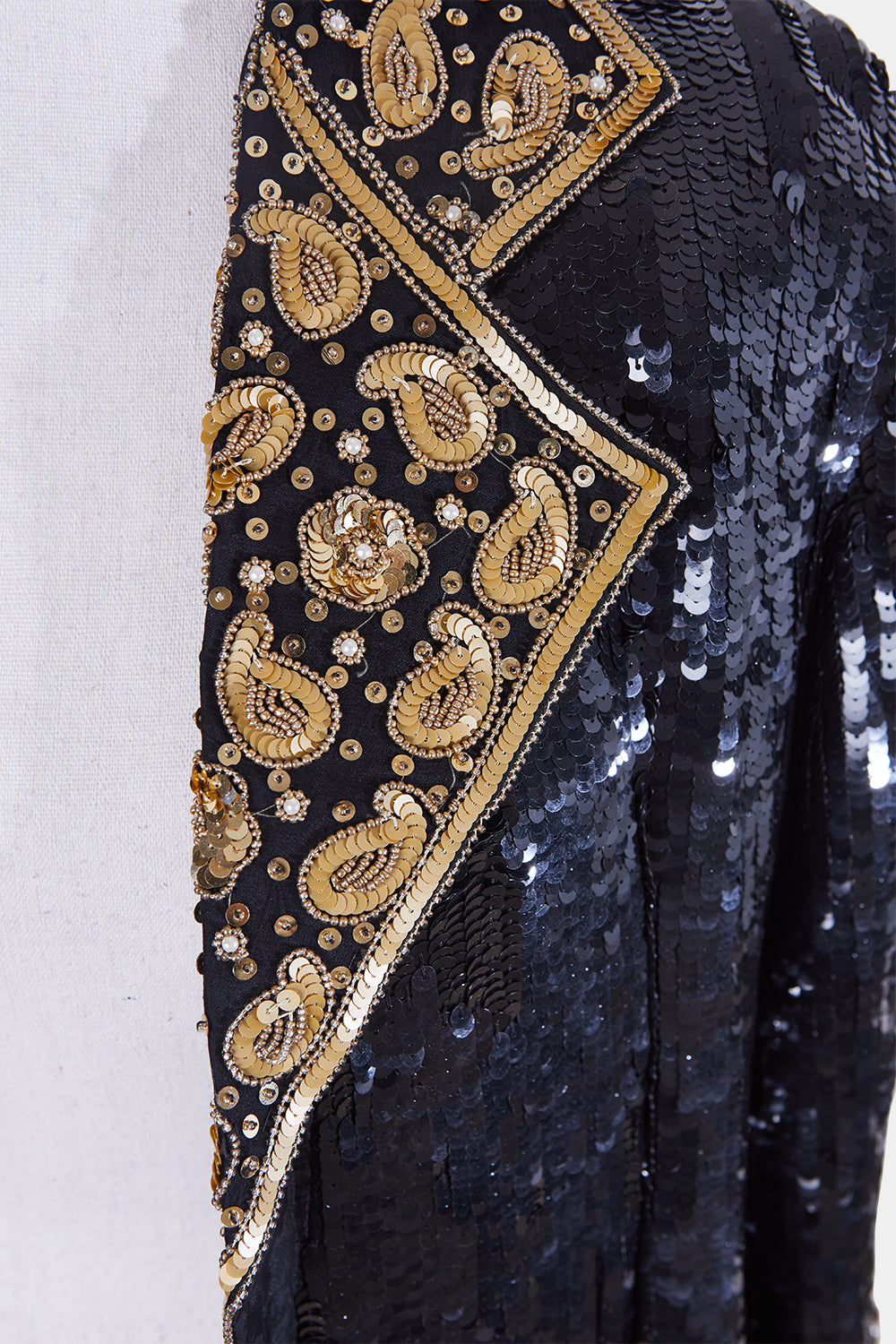 Assorted Brands Black and Gold Sequin Jacket