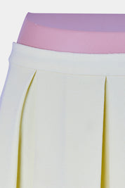 Forever New Fluoro Yellow Box Pleat MIdi Skirt