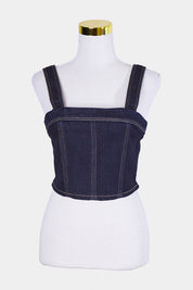 Abrand Jeans Indigo Denim Crop Top