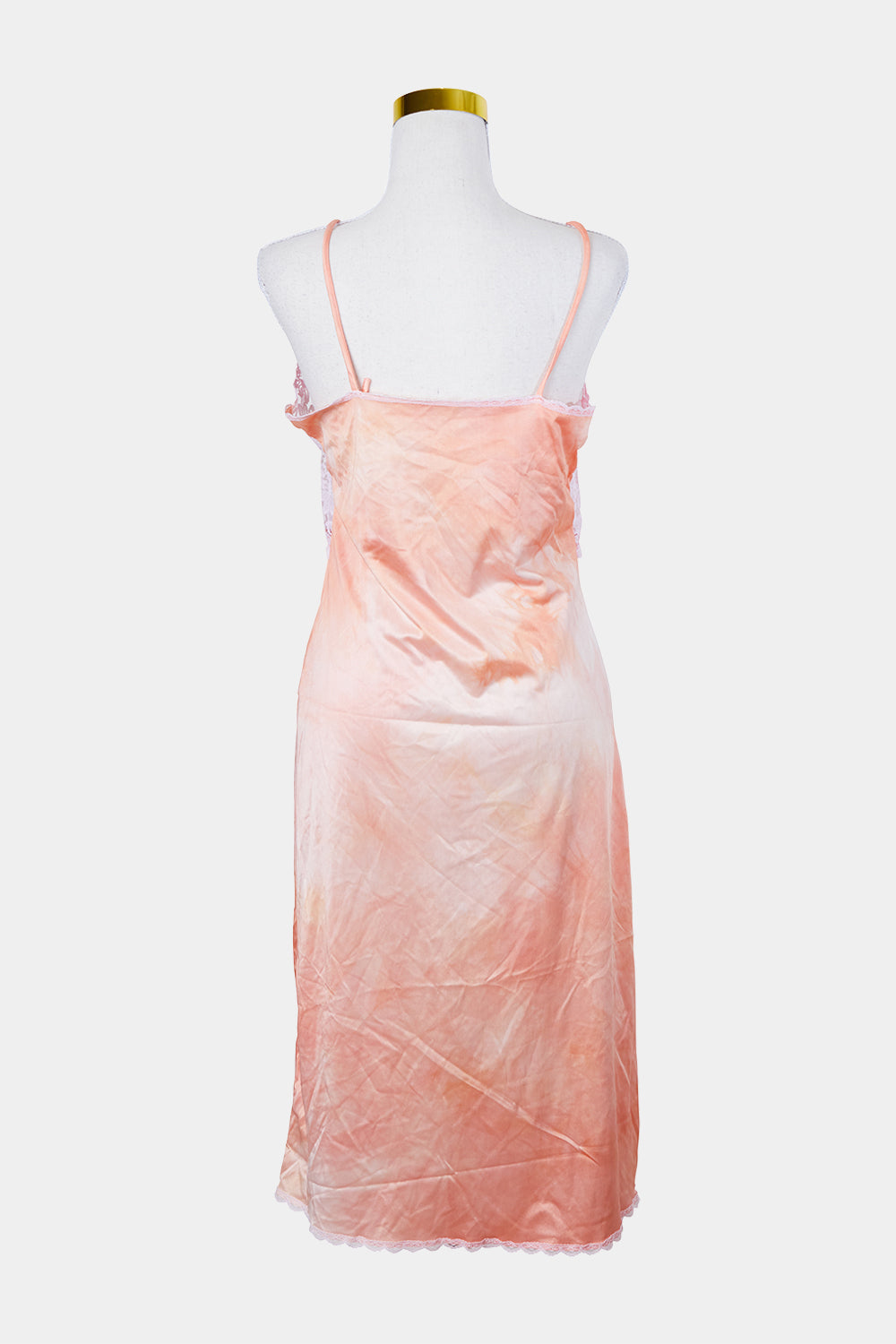 Assorted Brands Orange Tie Dye Lace Detail Slip Dress