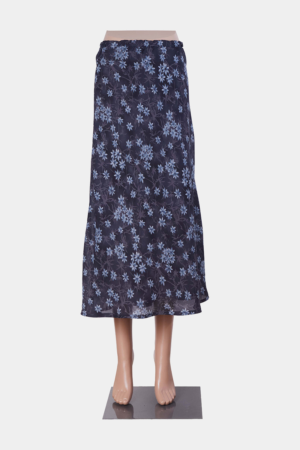 Assorted Brands Navy and Light Blue Floral Skirt