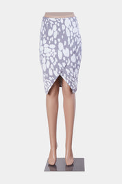 KEEPSAKE Grey and White Pencil Skirt