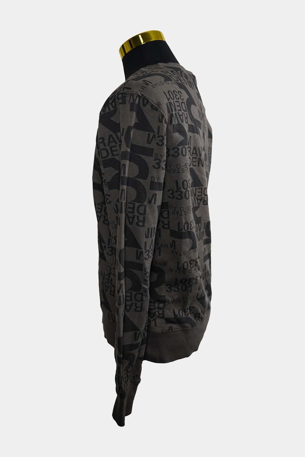 G-star Raw Grey Graphic Text Pullover Sweater