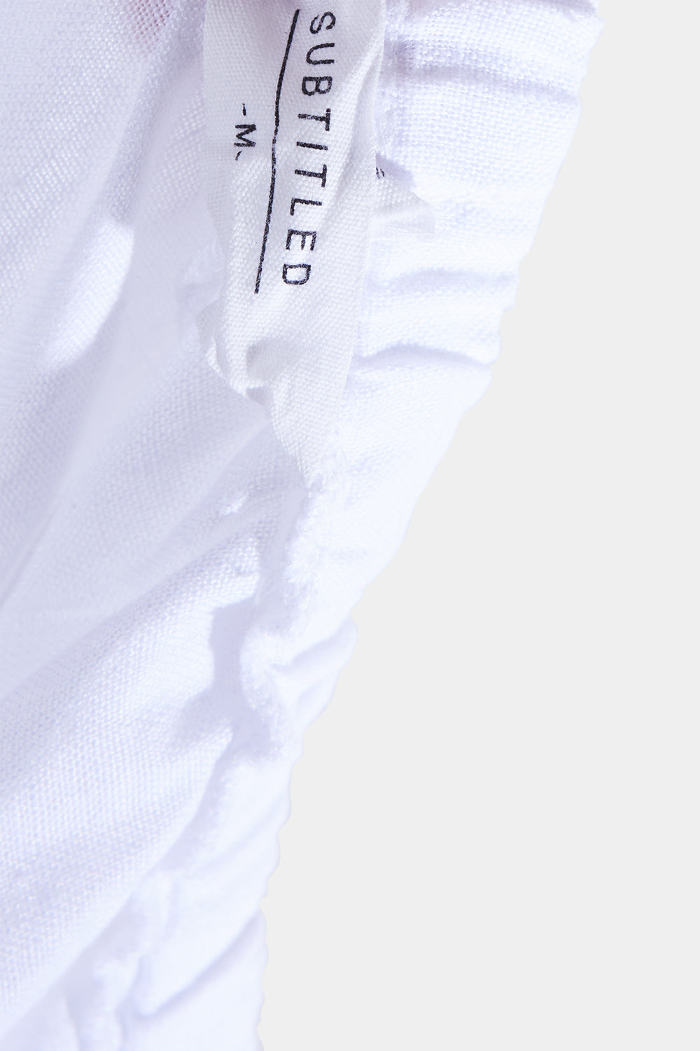 SUBTITLED White Drawstring Linen Pants