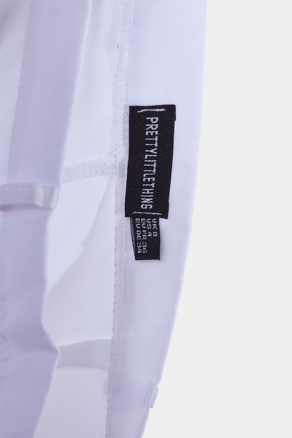 Pretty Little Thing White Pocket Detail Wide Leg Pant