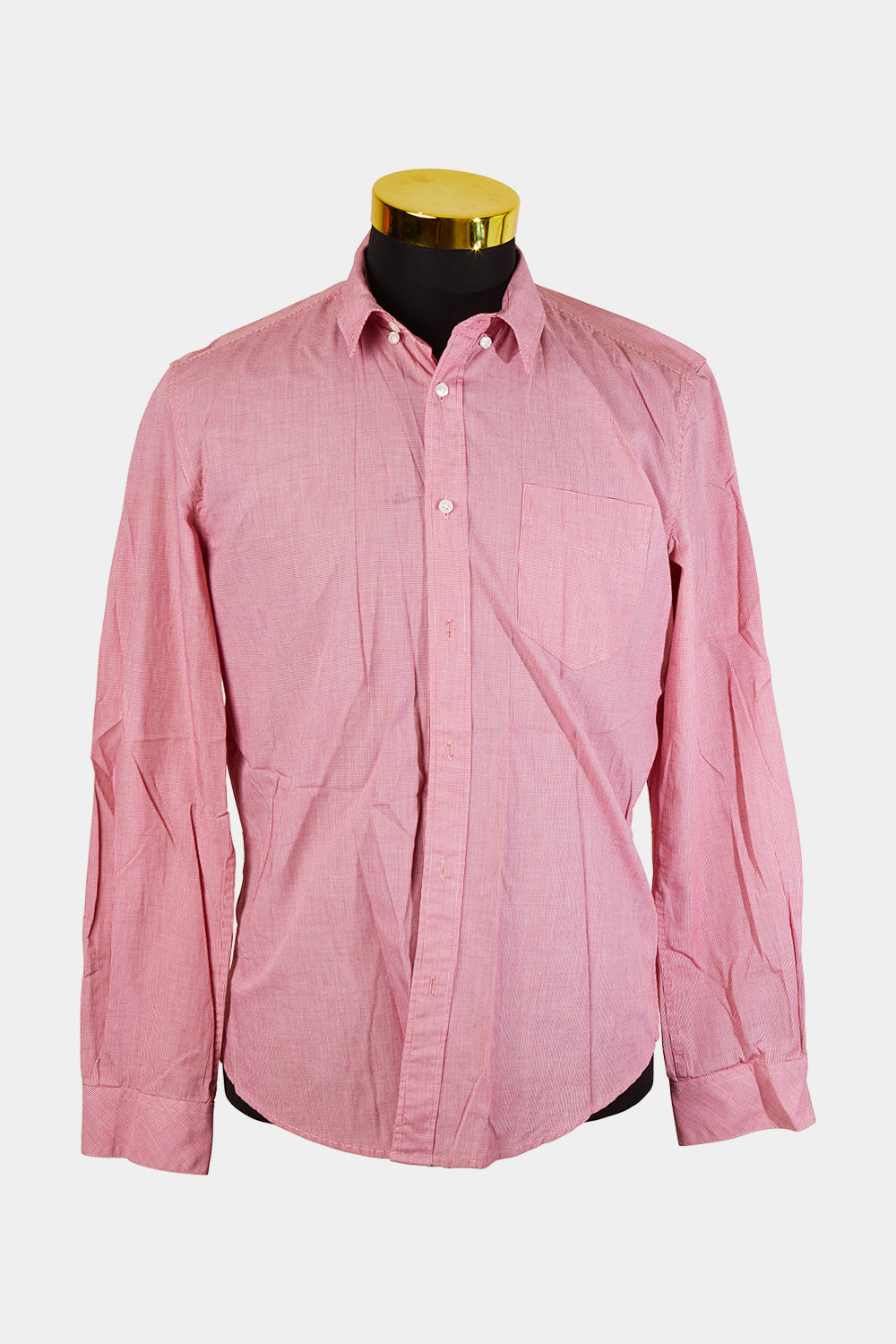 SABA Red and White Pattern Button Down Shirt