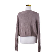 GLASSONS Brown Crop Knit Sweater