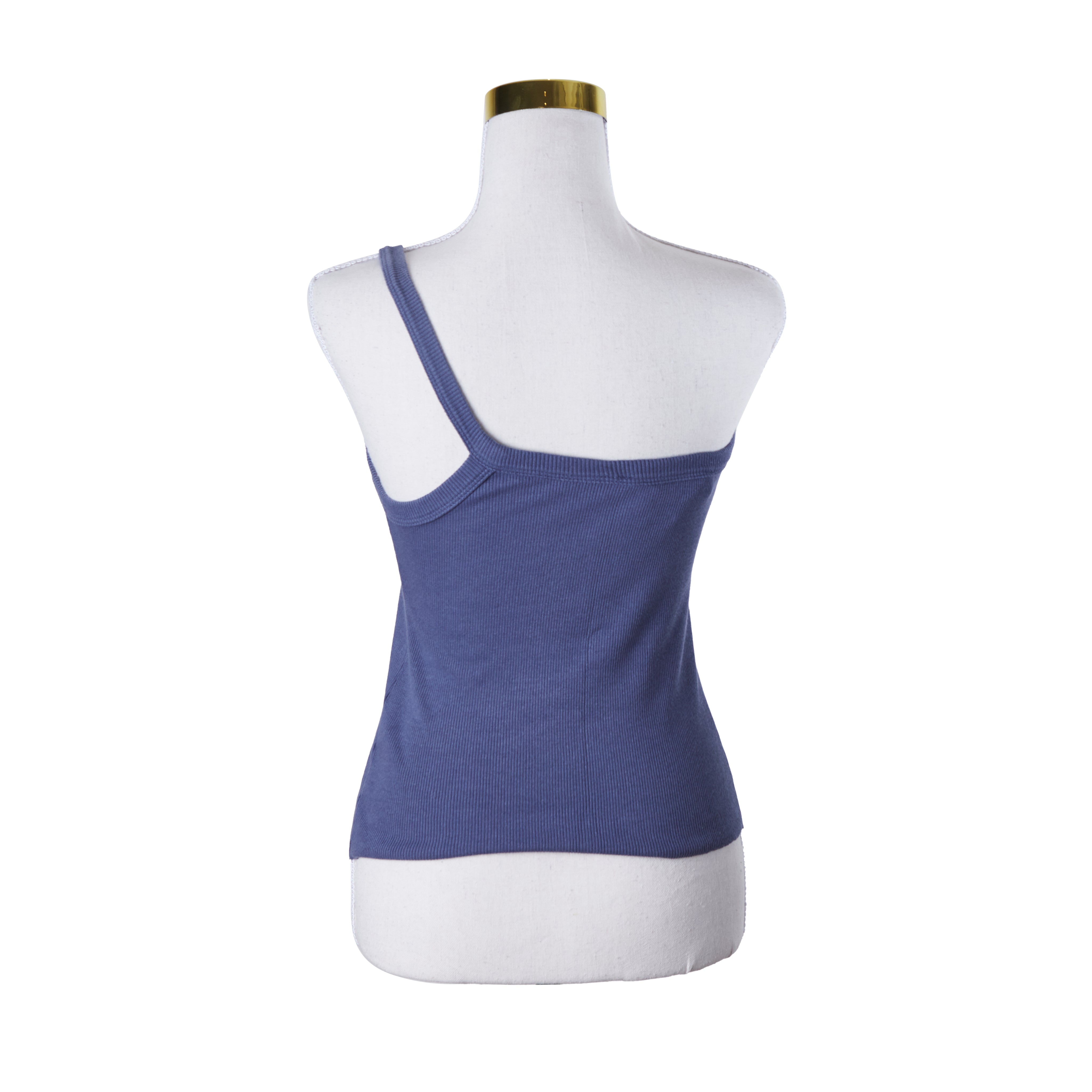 Viktoria And Woods Blue One Shoulder Crop Singlet