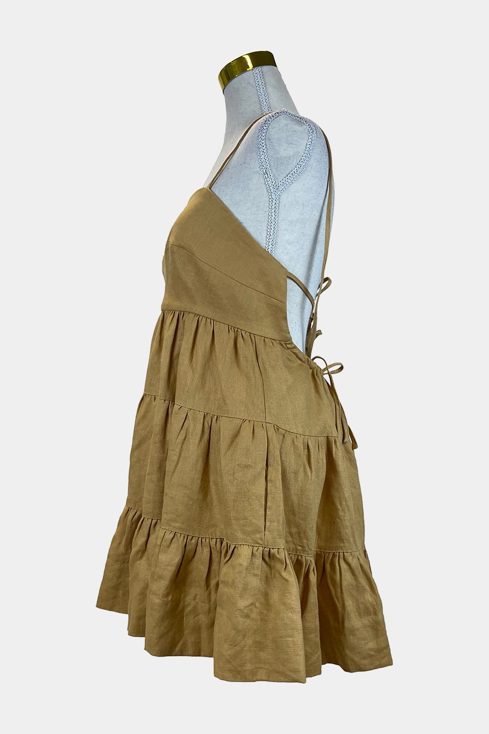 Shona Joy Mustard Tiered Dress