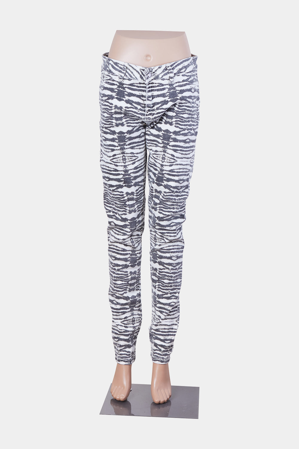 DECJUBA Black and White Zebra Prirnt Skinny jeans