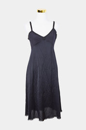 Assorted Brands Black Lace Detail Slip Dress