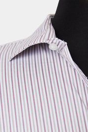 Calvin Klein Burgundy and Mustard, White Stripe Slim Fit Easy Iron Shirt