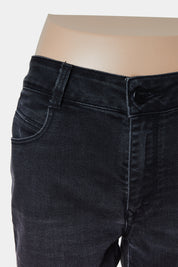 SABA Black Mid Rise Denim Shorts