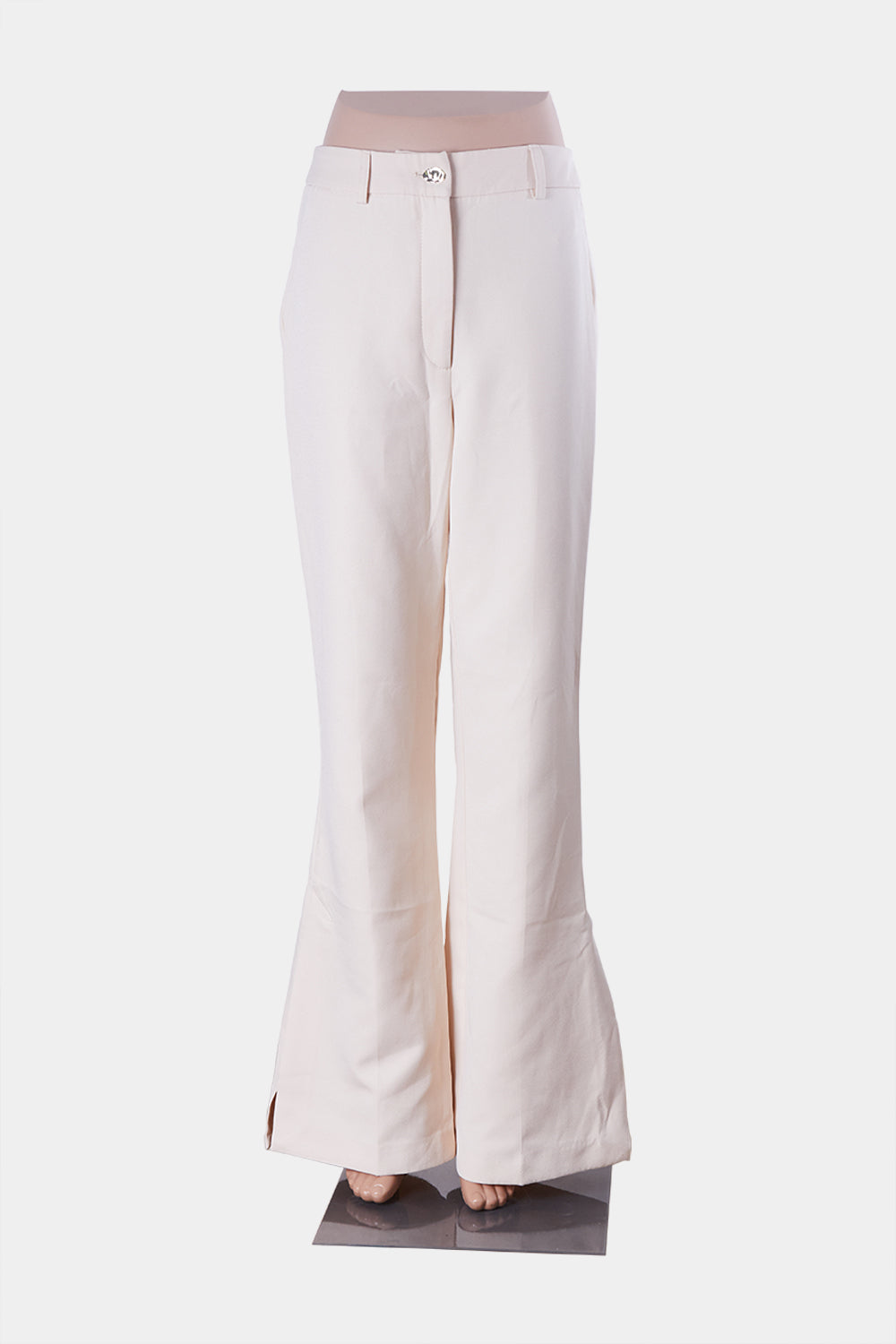 River Island Cream High Waisted Kick Flare Pants
