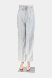 Assorted Brands White HIgh Rise Leather Tapered Pants