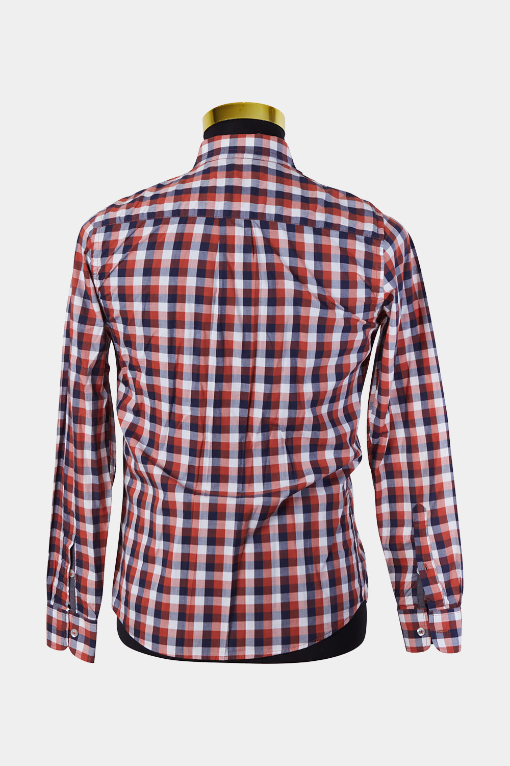 French Connection Red, Navy, White Check Regular Fit Button Down Shirt