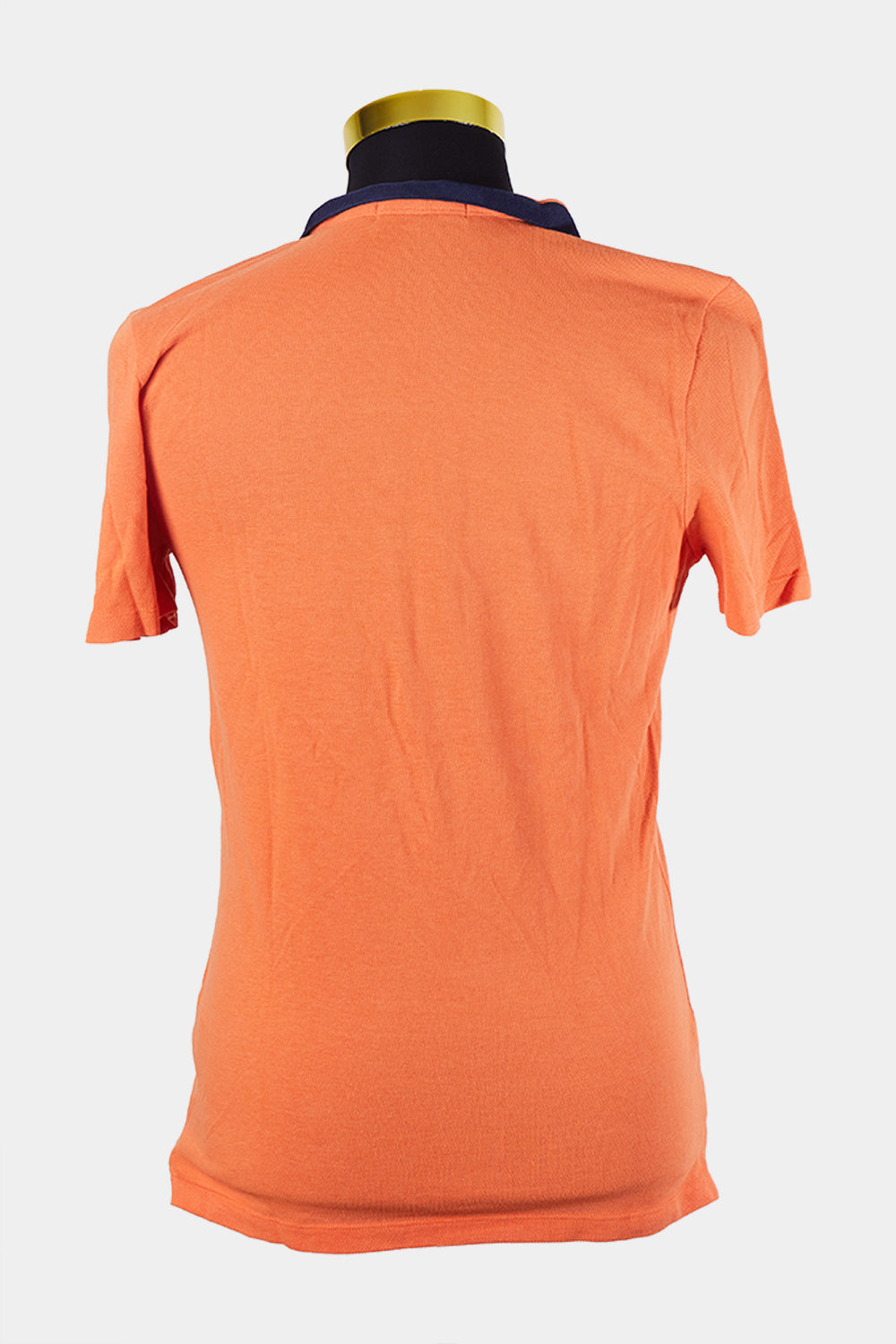 Arthur Galan Orange Contrast Trim Polo Shirt
