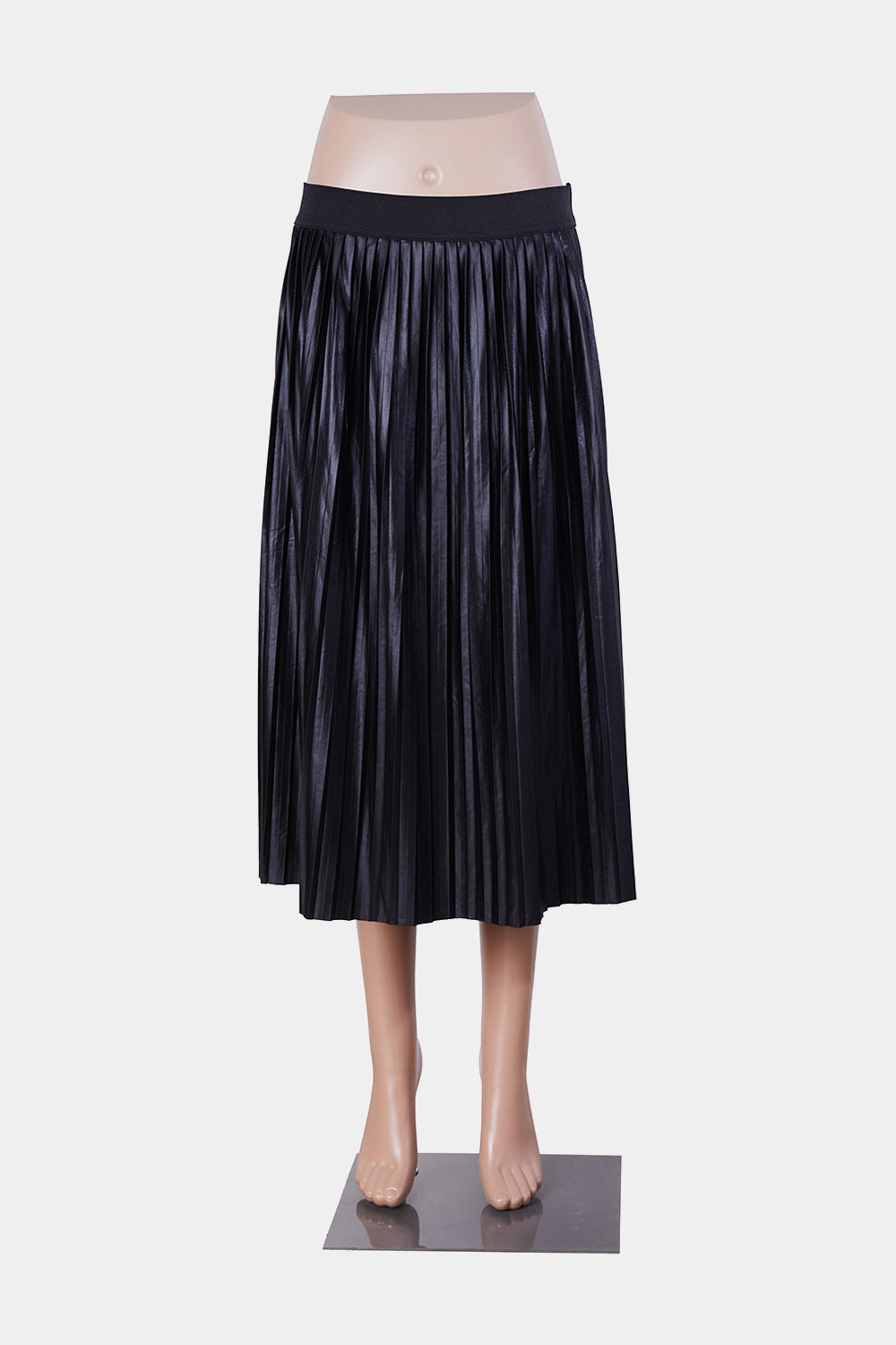 Vera Moda Black Pleated Midi Skirt